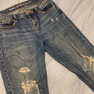 Distressed Boyfriend Straight/ Droit Denim Old Navy Jeans